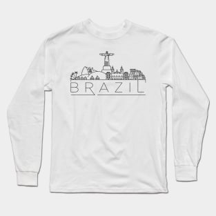 Brazil Minimal Skyline Long Sleeve T-Shirt